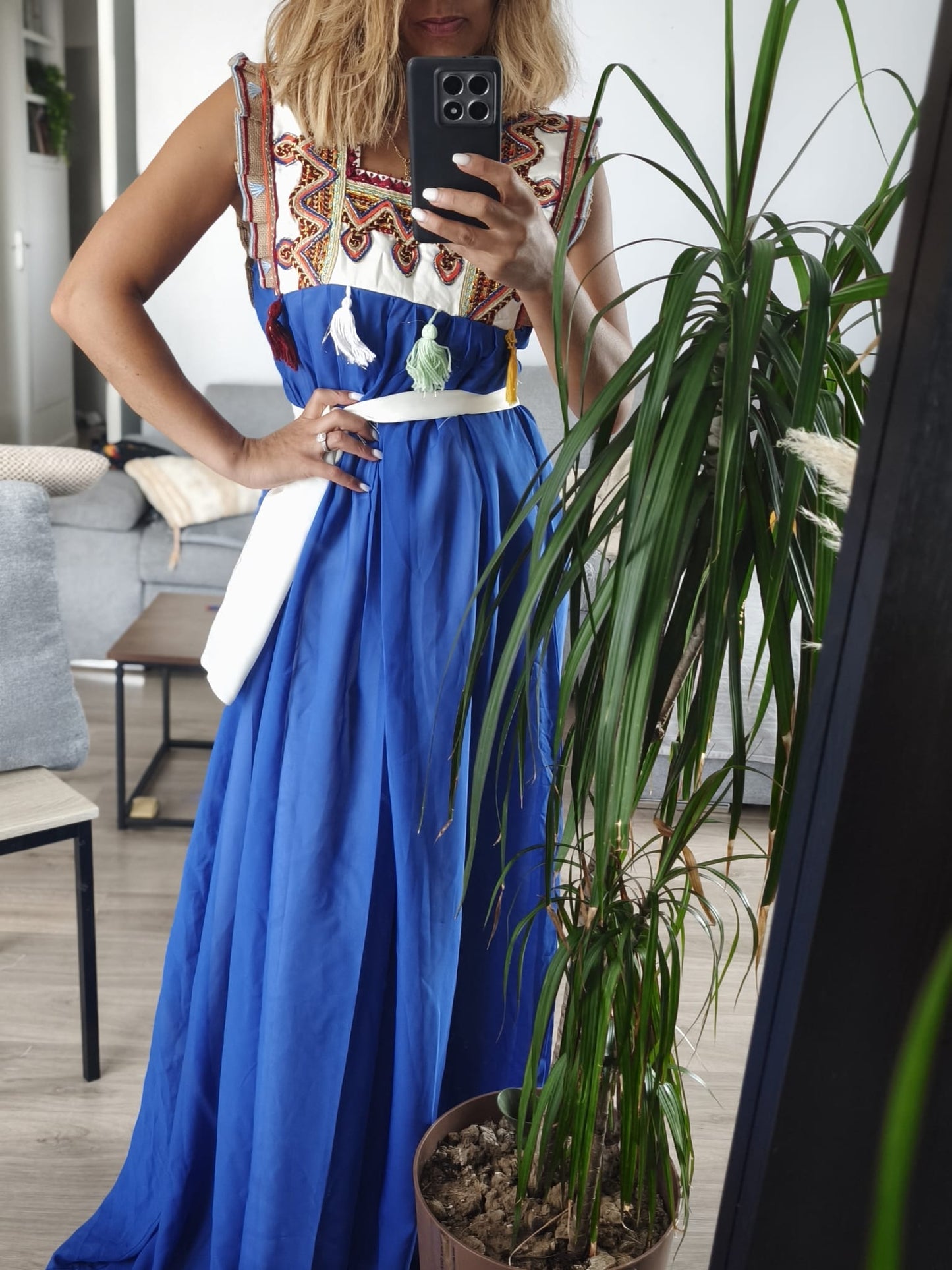 Robe Kabyle bleu moderne