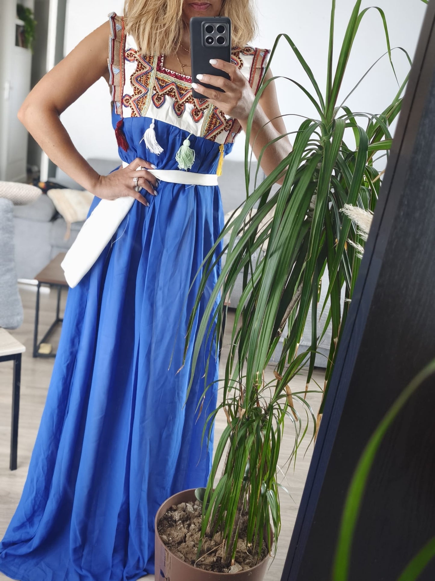 Robe Kabyle bleu moderne