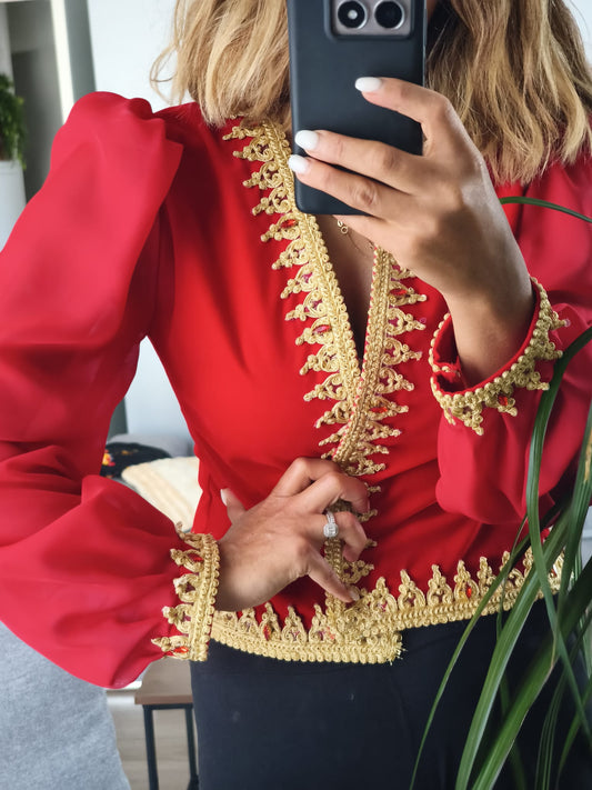 veste BERBERE ROUGE